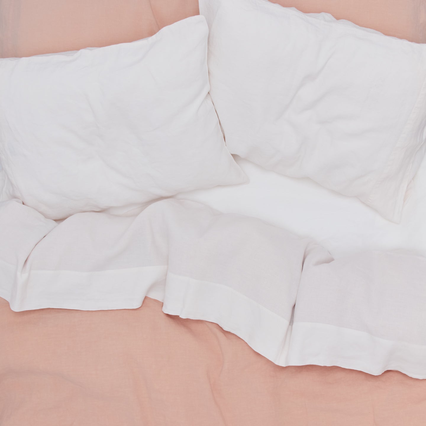 Simple Linen Flat Sheet - White