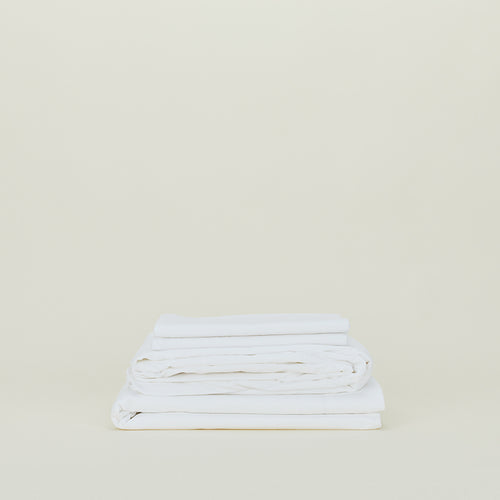 Essential Percale Sheet Set - White