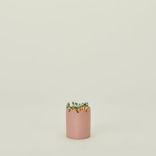 Scalloped match striker in pink
